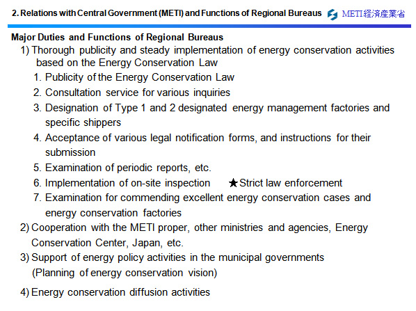 2. Relations with Central Government (METI) and Functions of Regional Bureaus
