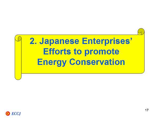 2. Japanese Enterprises Efforts to promote Energy Conservation