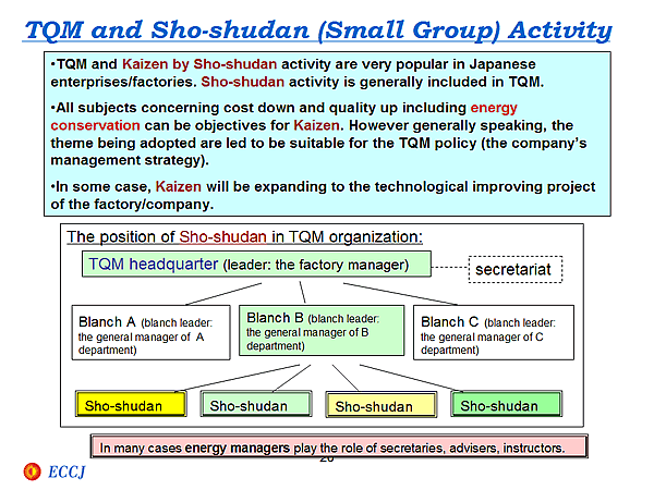 TQM and Sho-shudan (Small Group) Activity