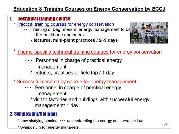 Education & Training Courses on Energy Conservation by ECCJ