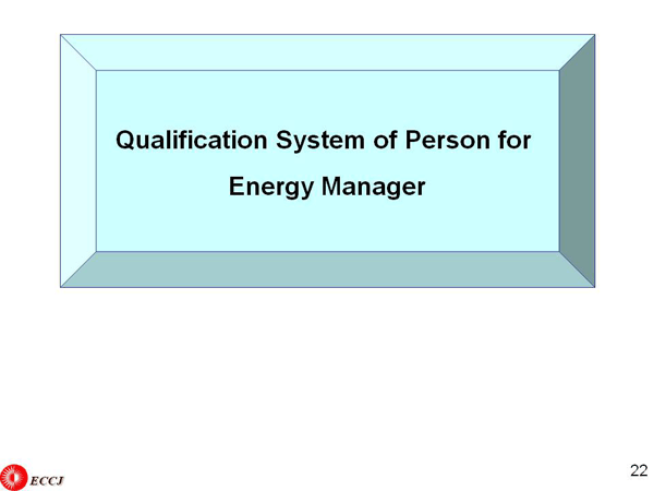 Qualification System of Person for Energy Manager