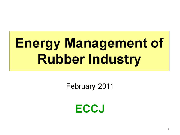 Energy Management of Rubber Industry