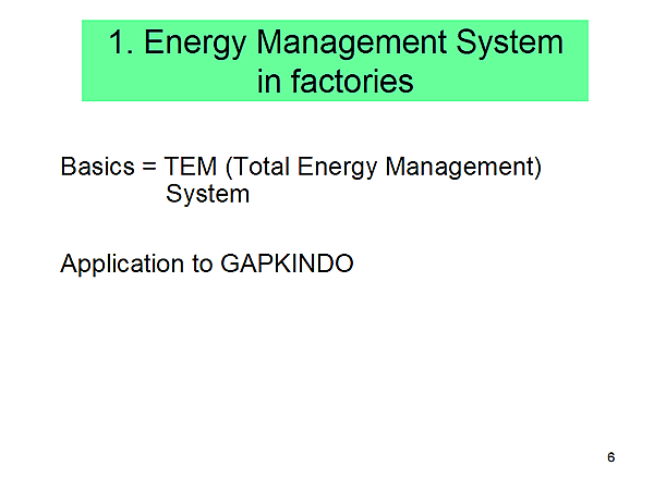 1. Energy Management System in factories