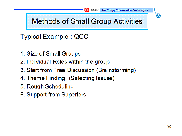 Methods of Small Group Activities