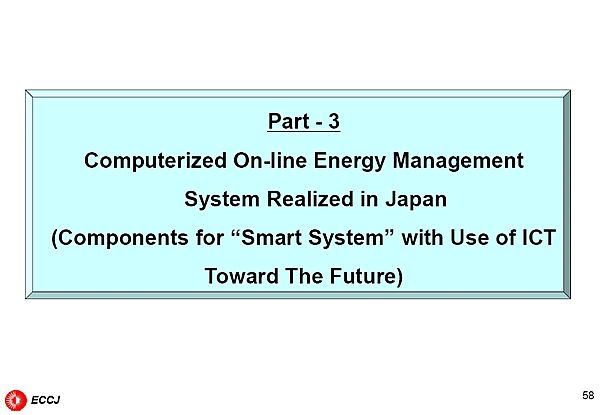Part - 3 Computerized On-line Energy Management System Realized in Japan (Components for Smart System with Use of ICT Toward The Future)