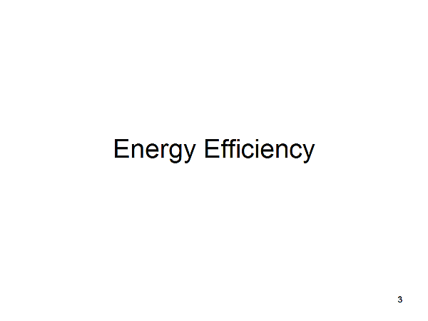 Energy Efficiency