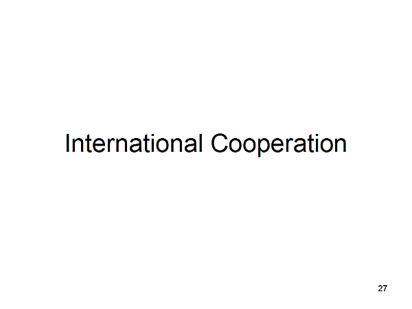International Cooperation