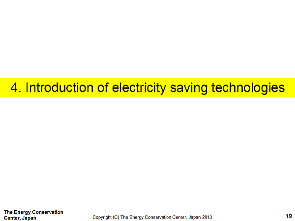 4. Introduction of electricity saving technologies