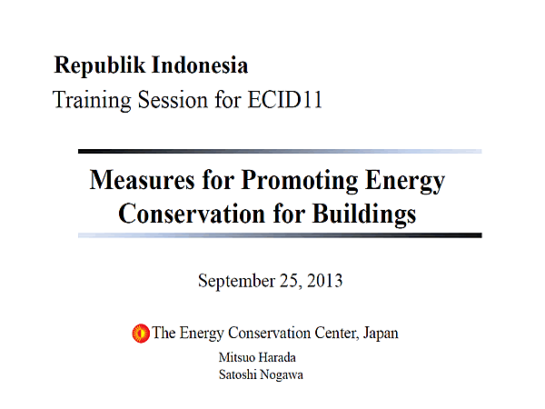 Measures for Promoting Energy Conservation for Buildings