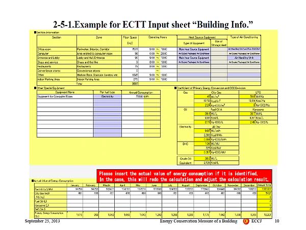2-5-1.Example for ECTT Input sheet Building Info.