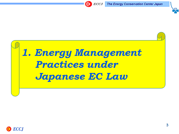 1. Energy Management Practices under Japanese EC Law