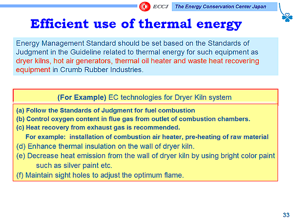 Efficient use of thermal energy