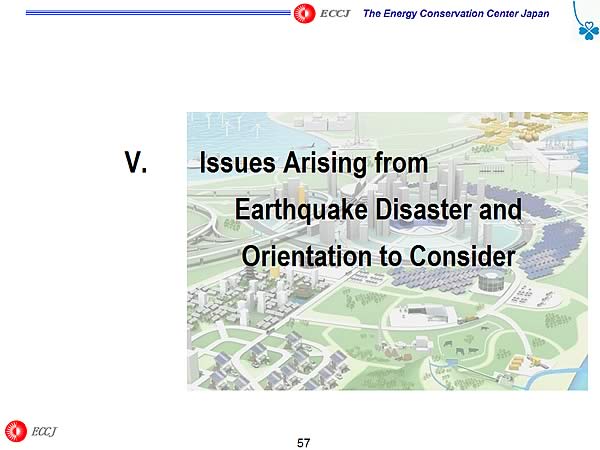 V.Issues Arising from Earthquake Disaster and Orientation to Consider