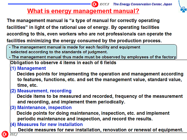 What is energy management manual?