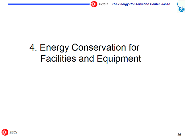 4. Energy Conservation for Facilities and Equipment