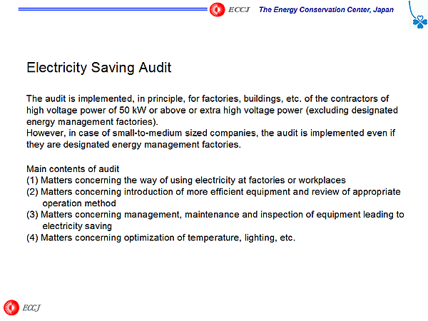 Electricity Saving Audit