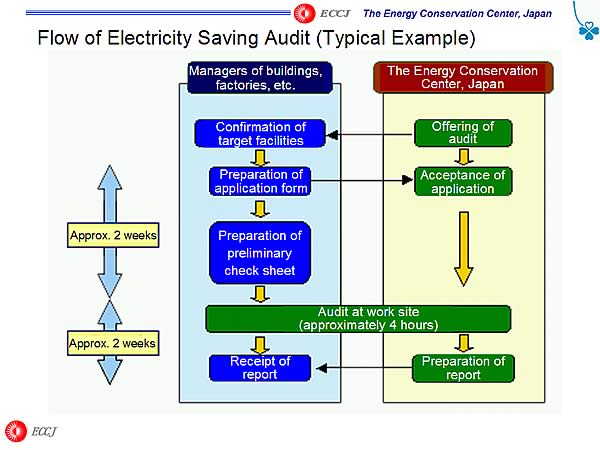 Flow of Electricity Saving Audit (Typical Example)