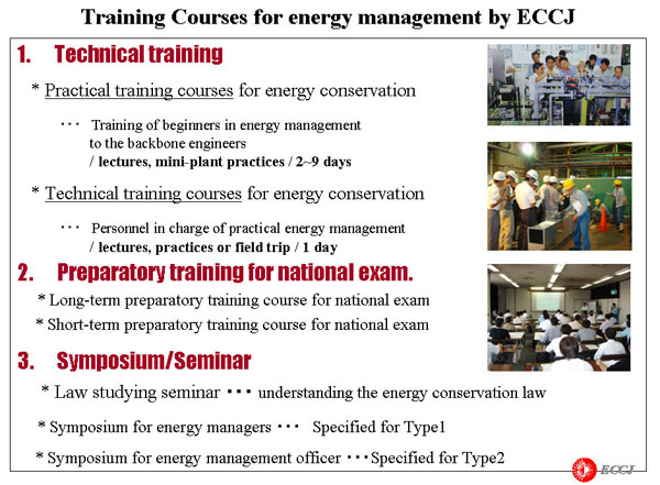 Training Courses for energy management by ECCJ