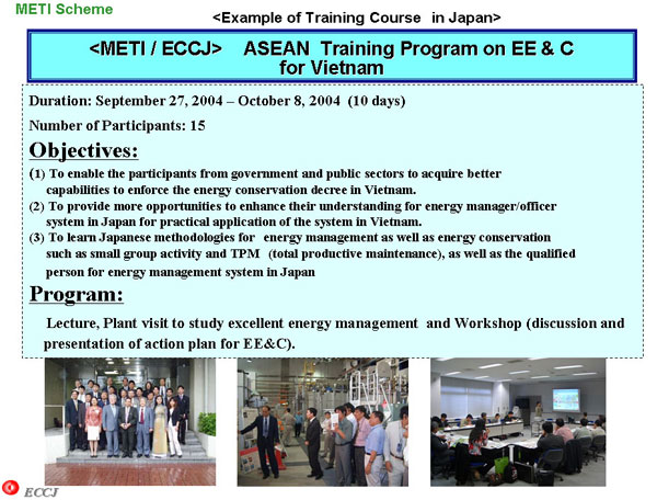 <METI / ECCJ>    ASEAN  Training Program on EE & C 