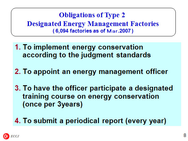 Obligations of Type 2 Designated Energy Management Factories