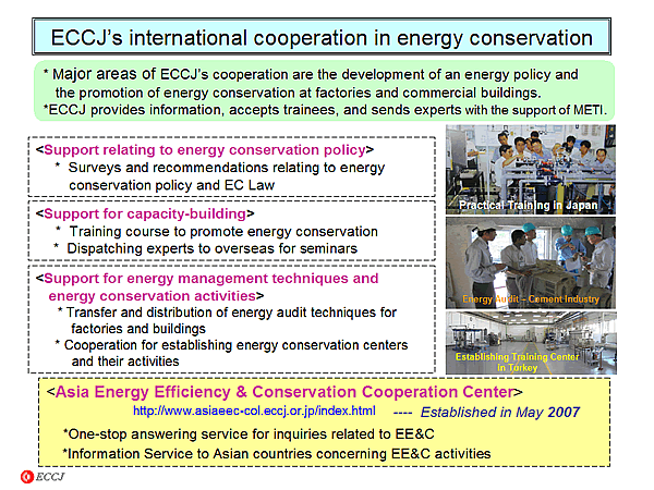 ECCJs international cooperation in energy conservation