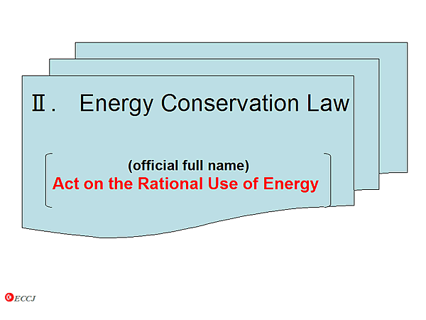 II. Energy Conservation Law (official full name) Act on the Rational Use of Energy