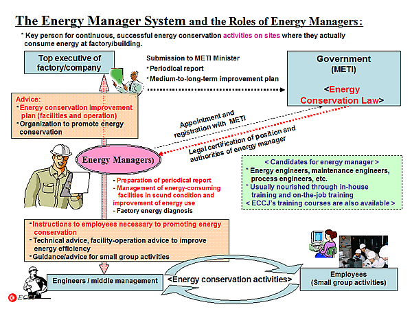 The Energy Manager System and the Roles of Energy Managers: