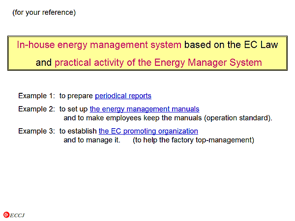 (for your reference) In-house energy management system based on the EC Law and practical activity of the Energy Manager System