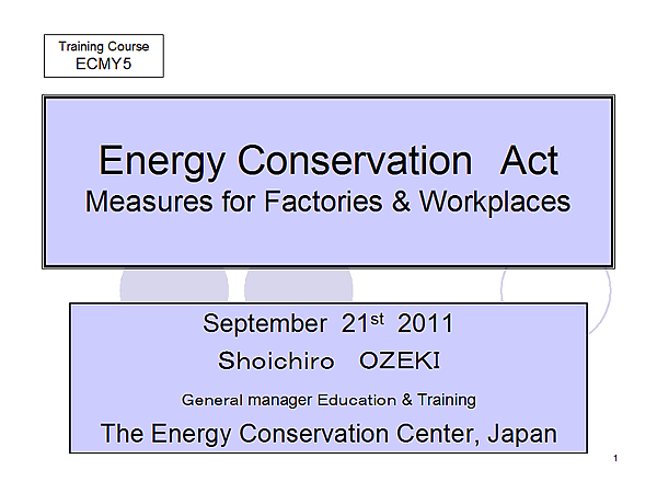 Energy Conservation Act Measures for Factories & Workplaces