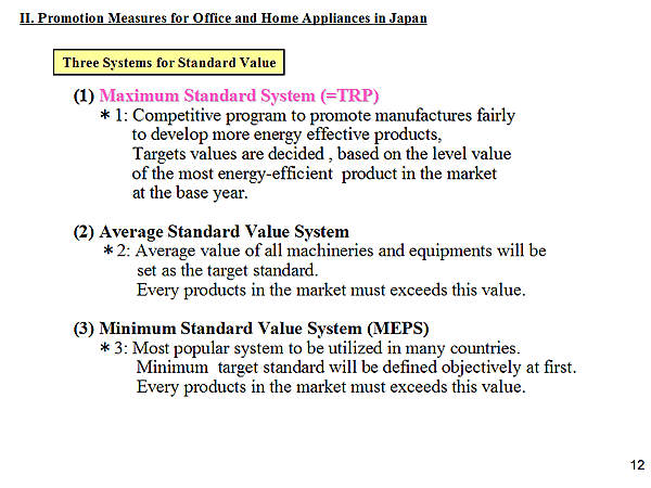 Three Systems for Standard Value