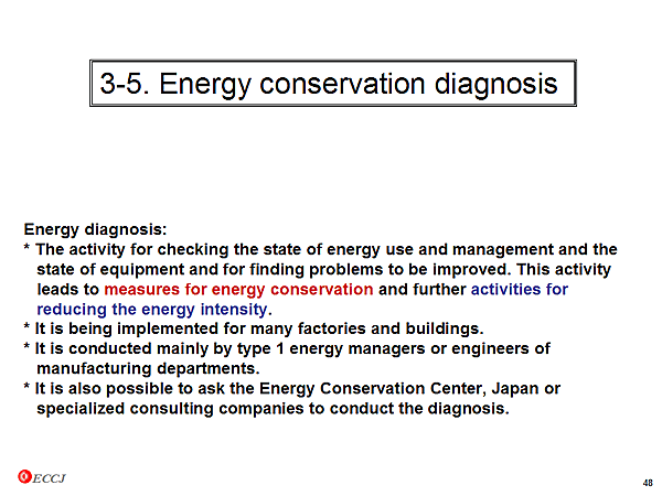 3-5. Energy conservation diagnosis