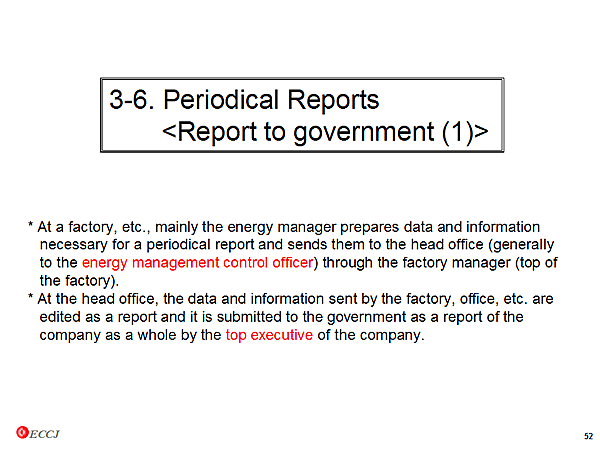 3-6. Periodical Reports <Report to government (1)>