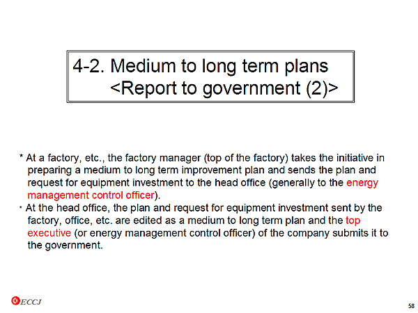 4-2. Medium to long term plans <Report to government (2)>