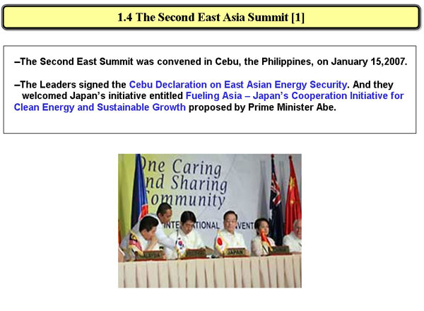 1.4 The Second East Asian Summit