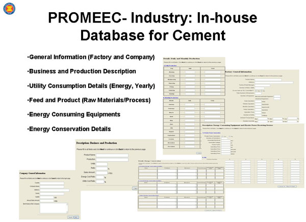 PROMEEC- Industry: In-house Database for Cement