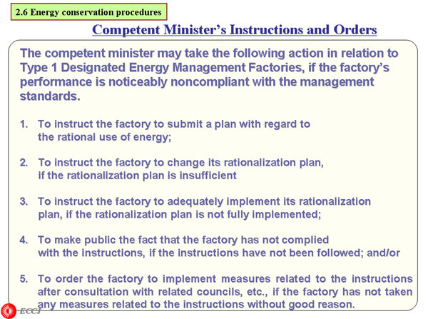 Competent Minister’s Instructions and Orders 