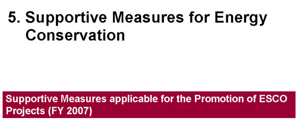 Supportive Measures for Energy    Conservation