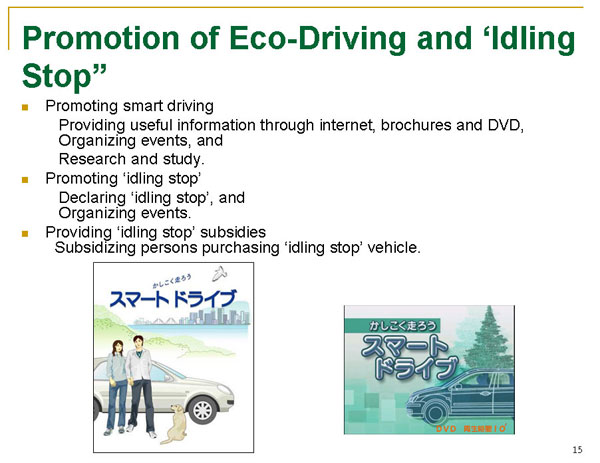 Promotion of Eco-Driving and ‘Idling Stop”