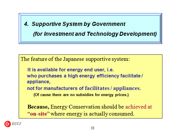 4.  Supportive System by Government (for Investment and Technology Development)
