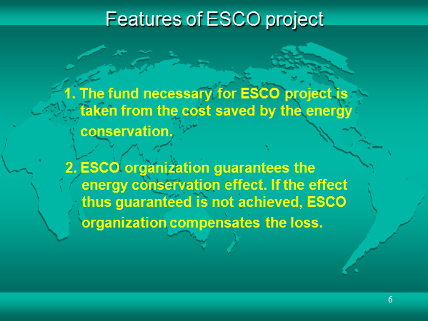 Features of ESCO project