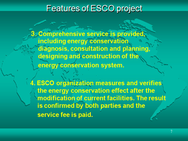 Features of ESCO project