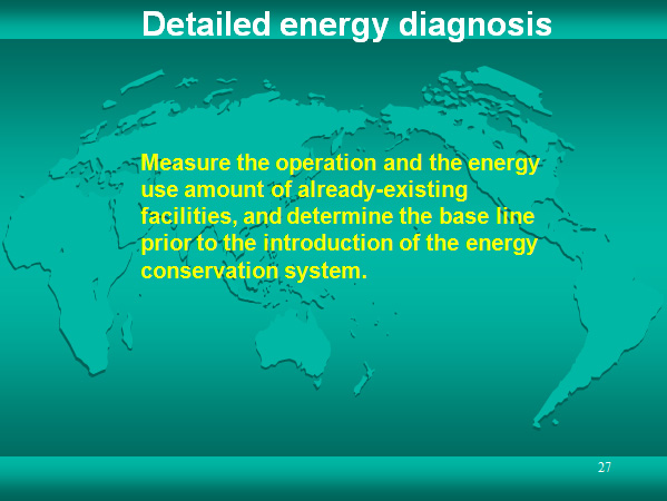 Detailed energy diagnosis