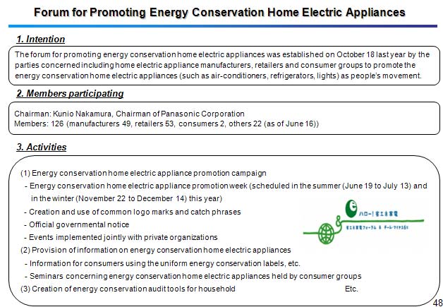 Forum for Promoting Energy Conservation Home Electric Appliances 