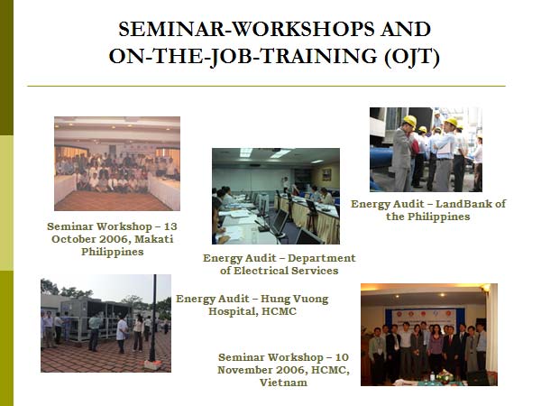 SEMINAR-WORKSHOPS AND ON-THE-JOB-TRAINING (OJT)