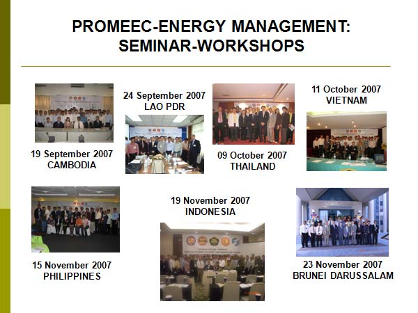 PROMEEC-ENERGY MANAGEMENT:SEMINAR-WORKSHOPS