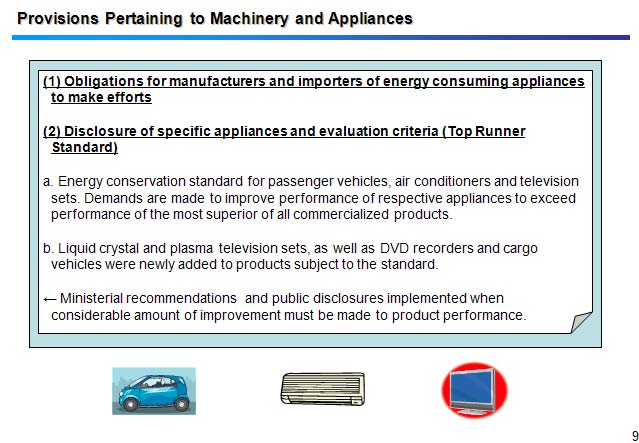 Provisions Pertaining to Machinery and Appliances