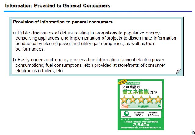 Information Provided to General Consumers