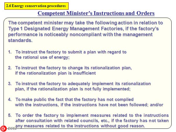 Competent Minister’s Instructions and Orders 