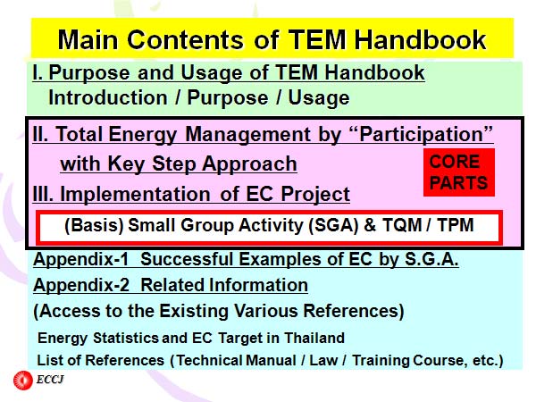 Main Contents of TEM Handbook