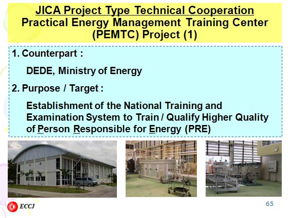 JICA Project Type Technical Cooperation Practical Energy Management Training Center (PEMTC) Project (1)